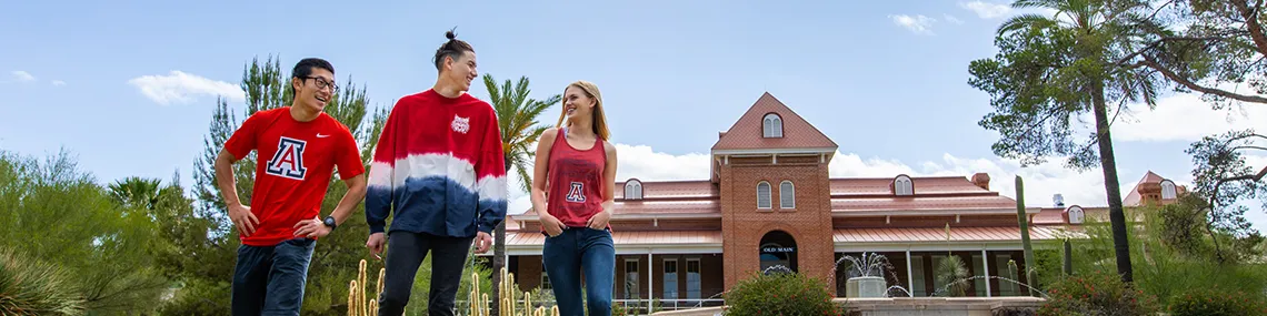 students in front of Old Main